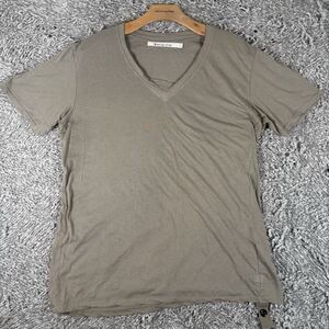 Nice Collective V-Neck T-Shirt Mens Large Gray Short Sleeve Preppy Designer USA